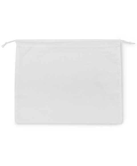 White Viscose Bag 30x25cm for Small Leather Goods, Pochette and Clutch Bags