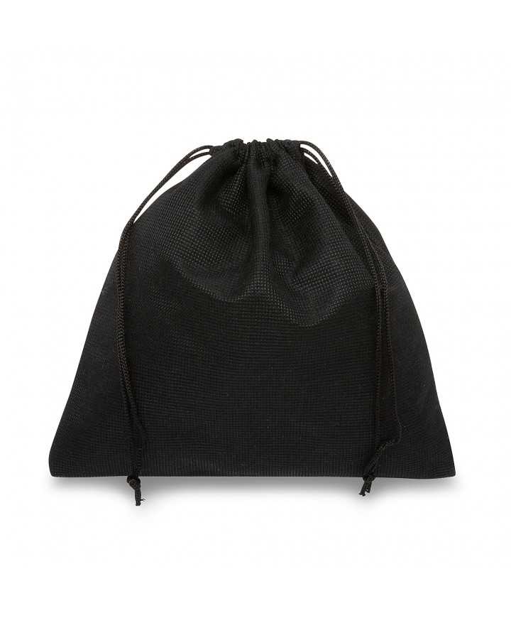 Sacchetto per Piccola Pelletteria, Cinture, Preziosi e Bigiotteria 20x20cm in TNT Nero